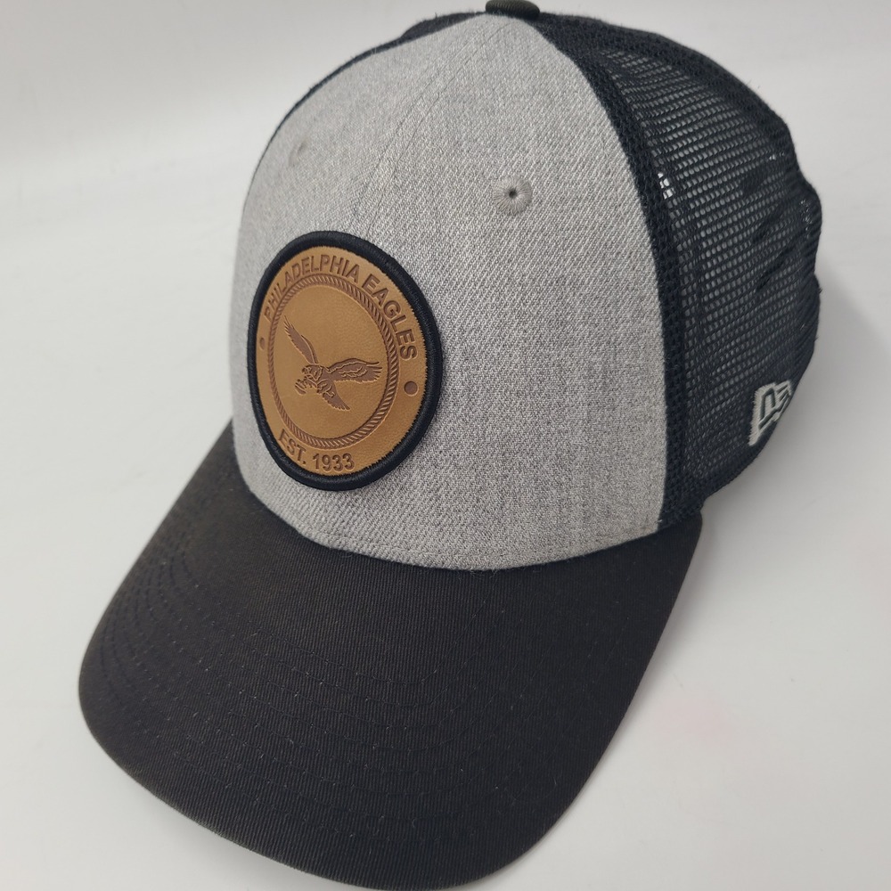 Philadelphia Eagles Hat Snapback Mesh New Era 9Forty Gray Black NFL Patch Men